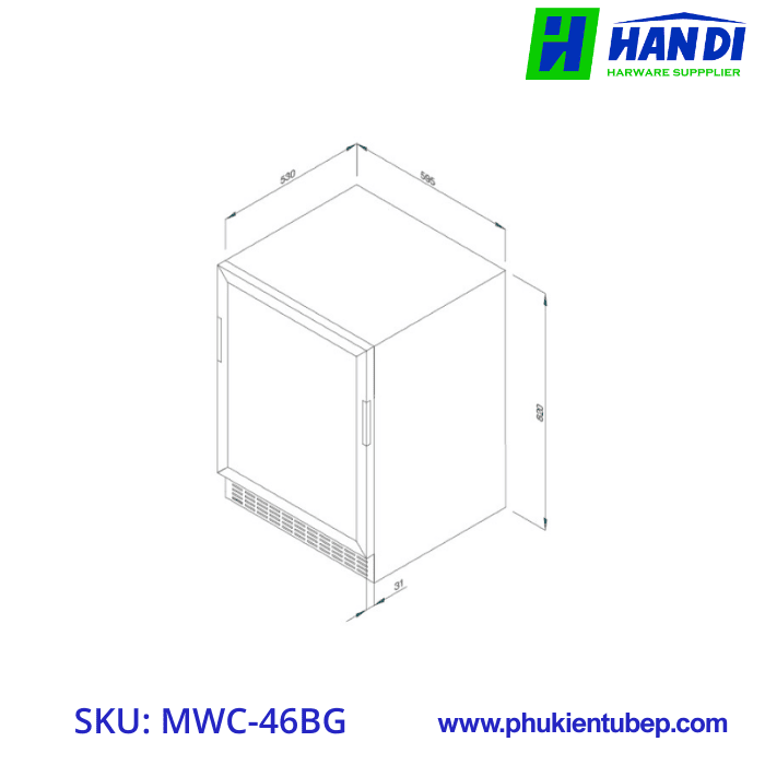 Tủ Rượu Độc Lập Âm Tủ MALLOCA MWC-46BG