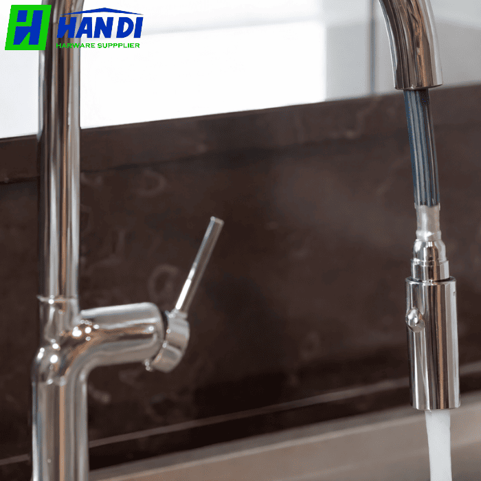 Vòi rửa chén nóng lạnh dây rút MALLOCA K2203-CR