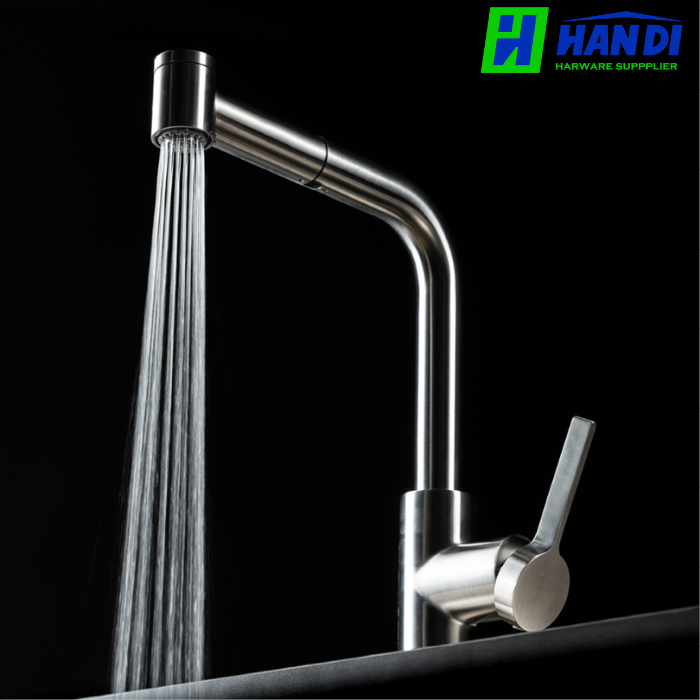 Vòi rửa chén nóng lạnh MALLOCA LuxSteel K066-PO