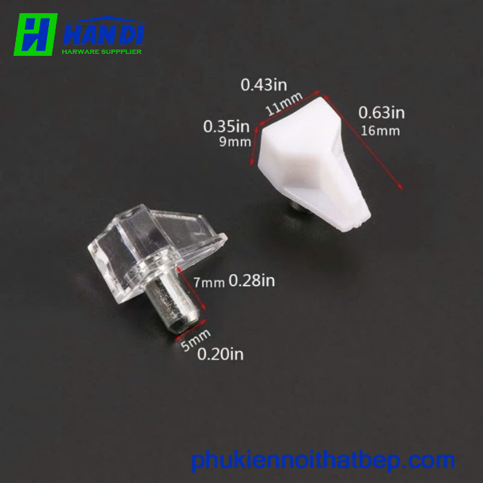 Chốt đợt mica trong / sữa