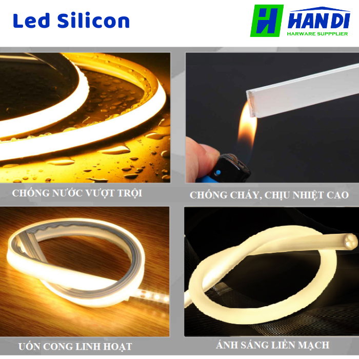 Đèn LED silicol tích hợp LED liền thanh 10mm*10mm
