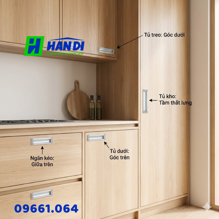 Tay nắm âm tủ ivan 09661.064