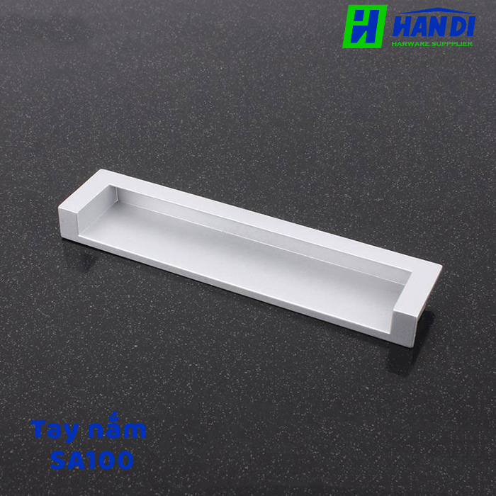 Tay nắm âm SA100 màu đen/nhôm