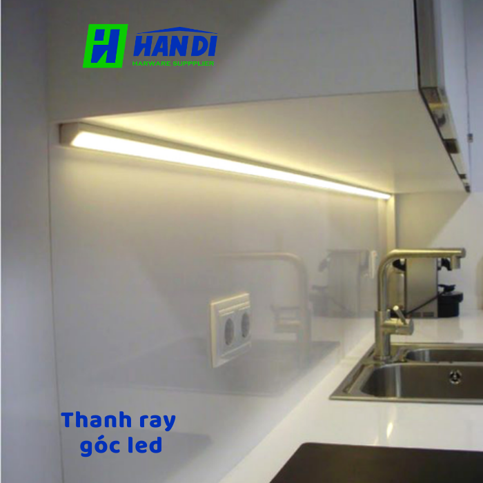 Thanh ray góc đèn LED tích hợp đèn