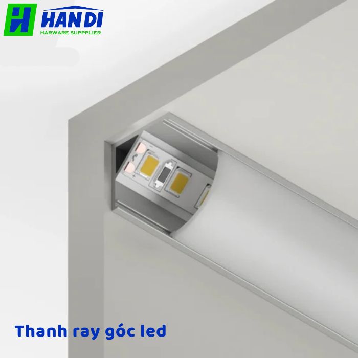 Thanh ray góc đèn LED tích hợp đèn