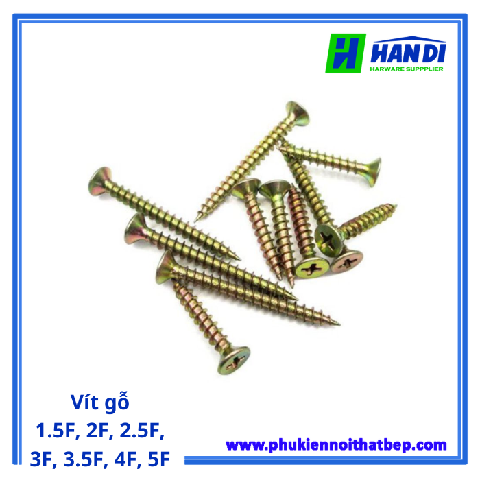 Vít gỗ 1.5F, 2F, 2.5F, 3F, 3.5F, 4F, 5F