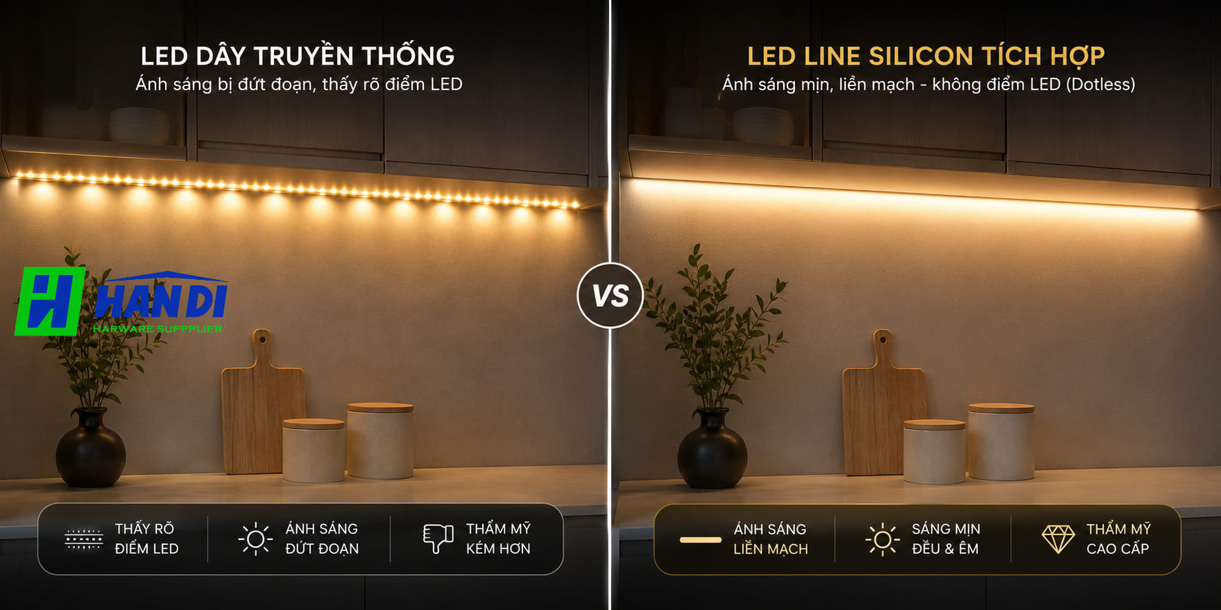 Led Line Silicon: Giải pháp chiếu sáng uốn dẻo, liền thanh, chống chói hoàn hảo cho nội thất 2026