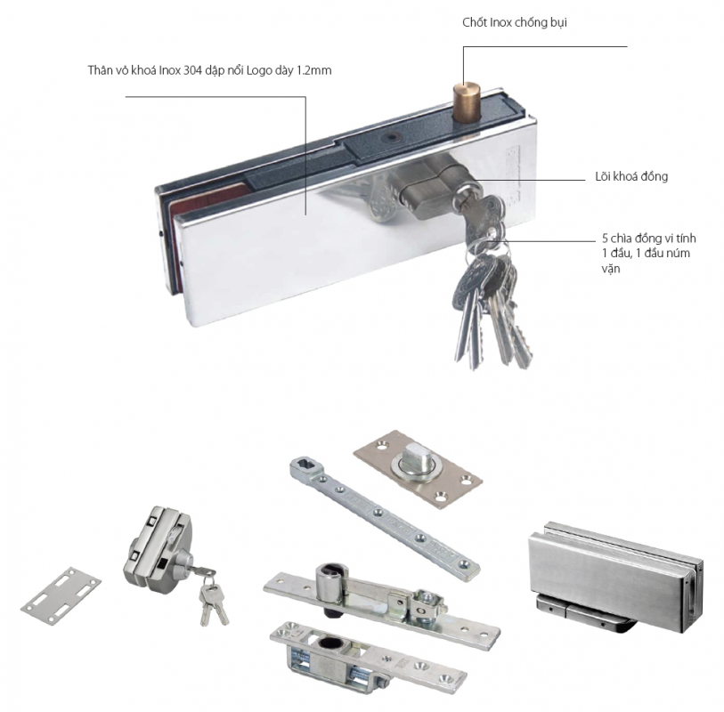 Phụ Kiện Cửa – Bản Lề – Ray