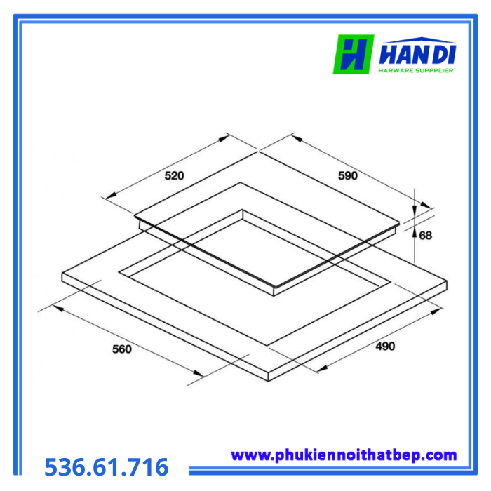 Bếp từ 2 vùng nấu HAFELE HC-I2712A 536.61.716