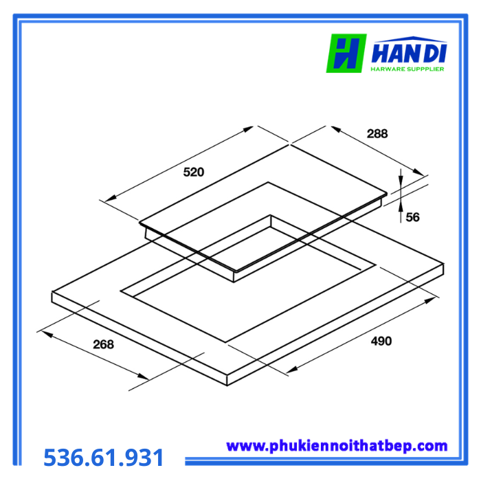 Bếp từ 2 vùng nấu HAFELE HC-I3021KB 536.61.931