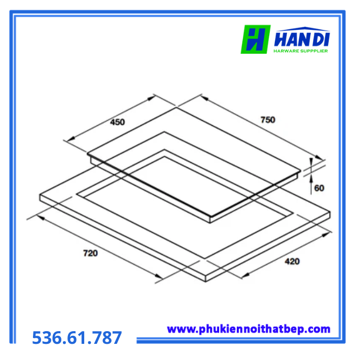 Bếp từ 2 vùng nấu HAFELE HC-I752B 536.61.787