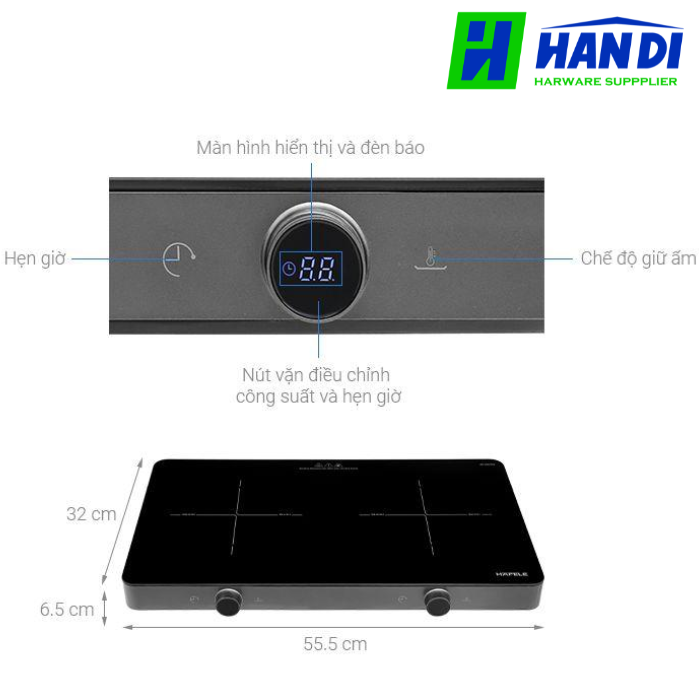 Bếp từ 2 vùng nấu HAFELE HS-I552FG 536.66.850