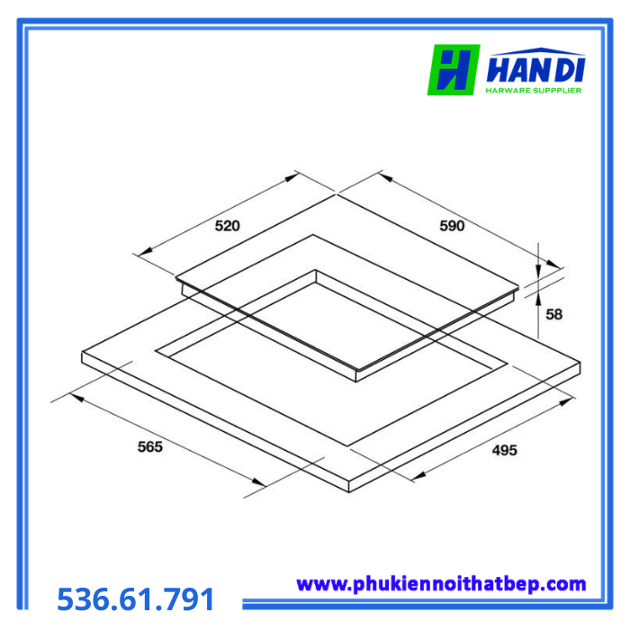 Bếp từ 3 vùng nấu HAFELE HC-I603B 536.61.791