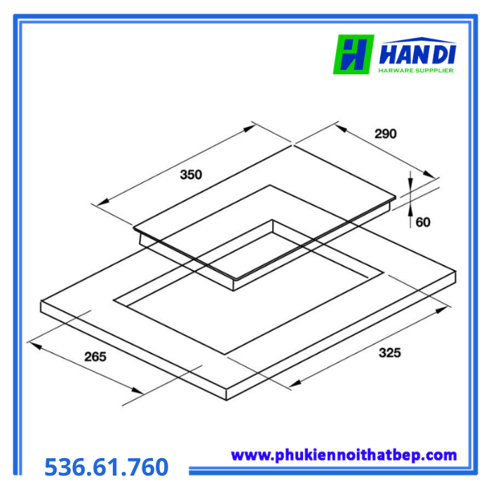 Bếp từ âm một vùng nấu HC-I3012BB HAFELE 536.61.760