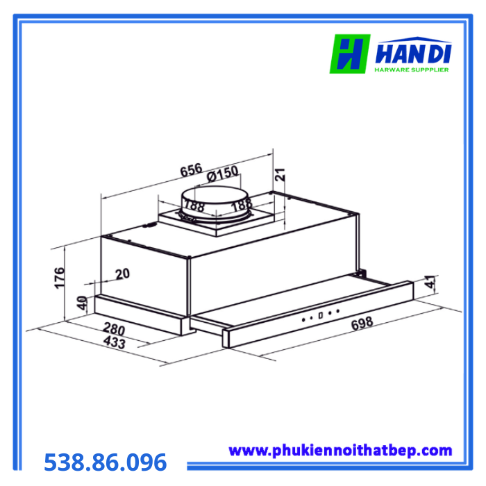 Máy hút mùi HAFELE HC-H7031TB 538.86.096