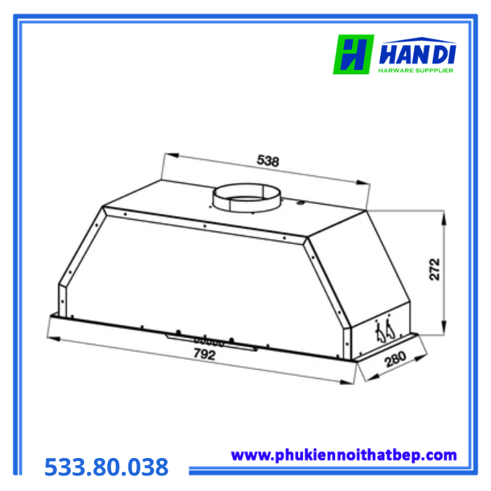 Máy hút mùi HAFELE HH-BI79A 533.80.038