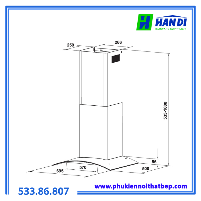 máy hút mùi HAFELE HH-WT70A 533.86.807