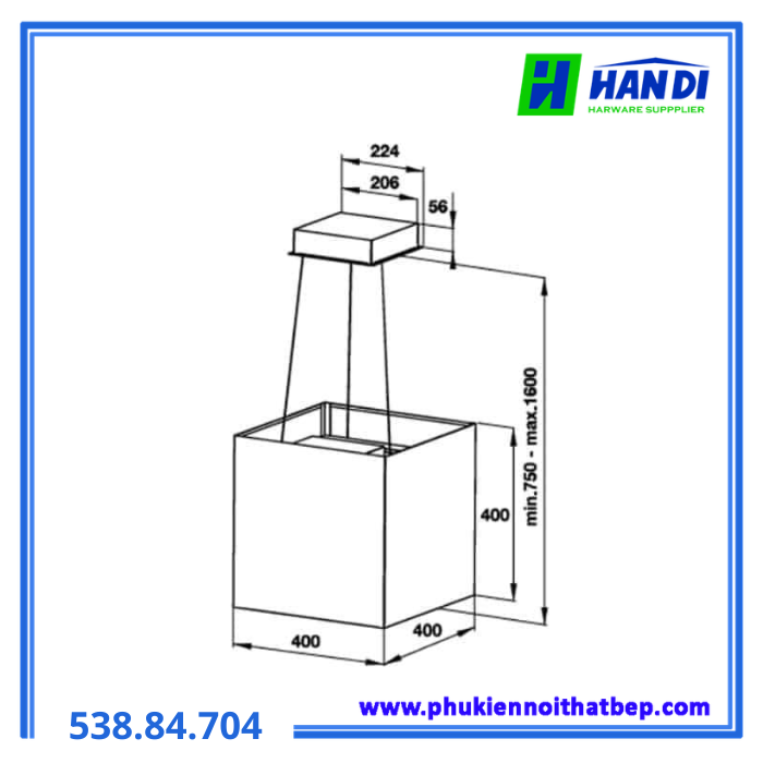 Máy hút mùi đảo HAFELE 538.84.704