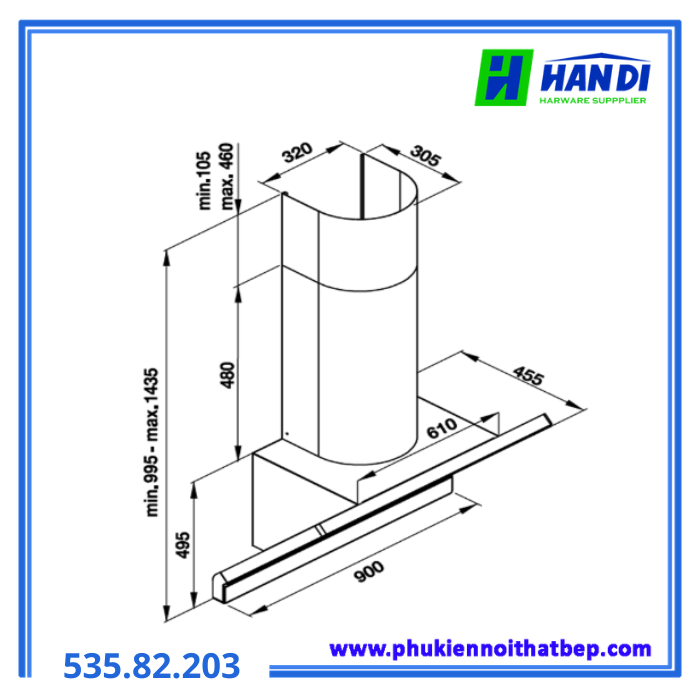 Máy hút mùi gắn tường HAFELE 535.82.203