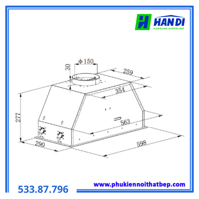 máy hút mùi lắp âm HAFELE HC-B6031B 533.87.796