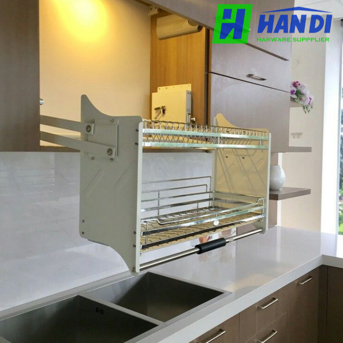giá bát đĩa nâng hạ