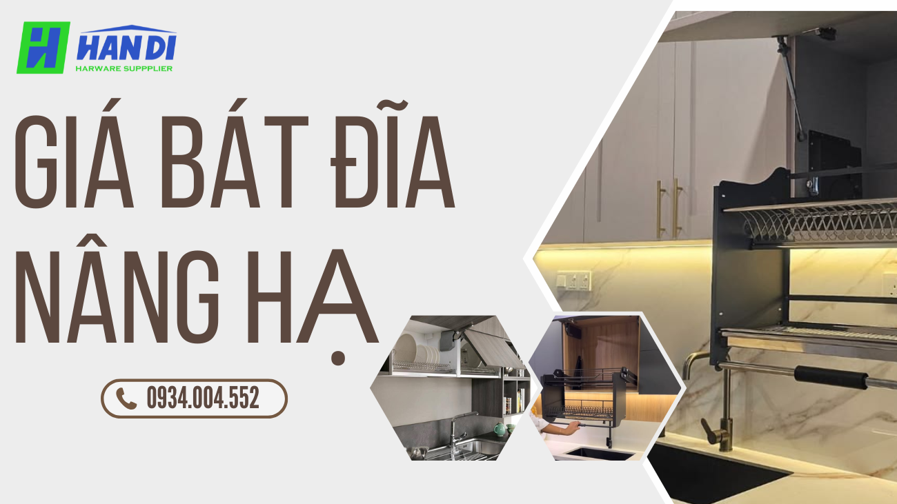 giá bát đĩa nâng hạ