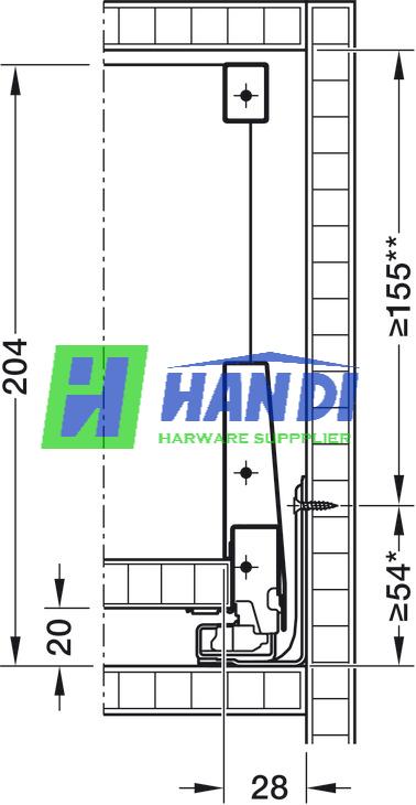 Ray Hộp Blum MERIVOBOX R2 E 40KG
