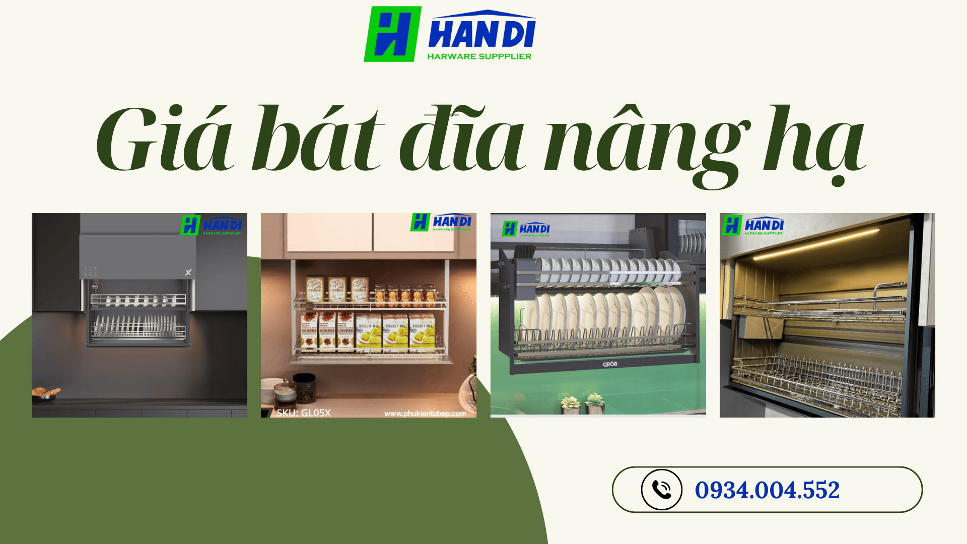 Giá bát đĩa nâng hạ thông minh cho tủ bếp