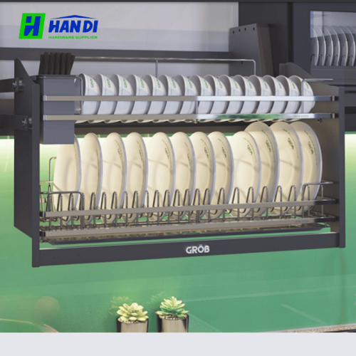 Mẫu giá bát đĩa nâng hạ GROB được nhiều gia đình lựa chọn