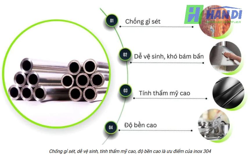 Ưu điểm của inox 304 trong phụ kiện nhà bếp