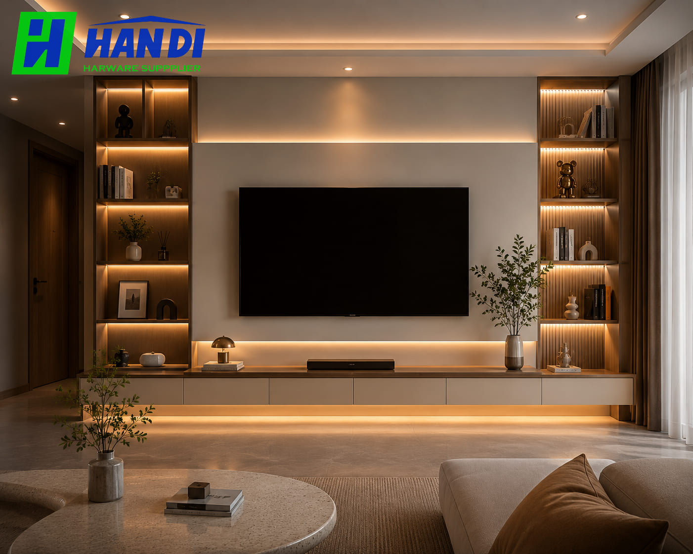 LED Line Thanh Nhôm tạo điểm nhấn cho kệ trang trí