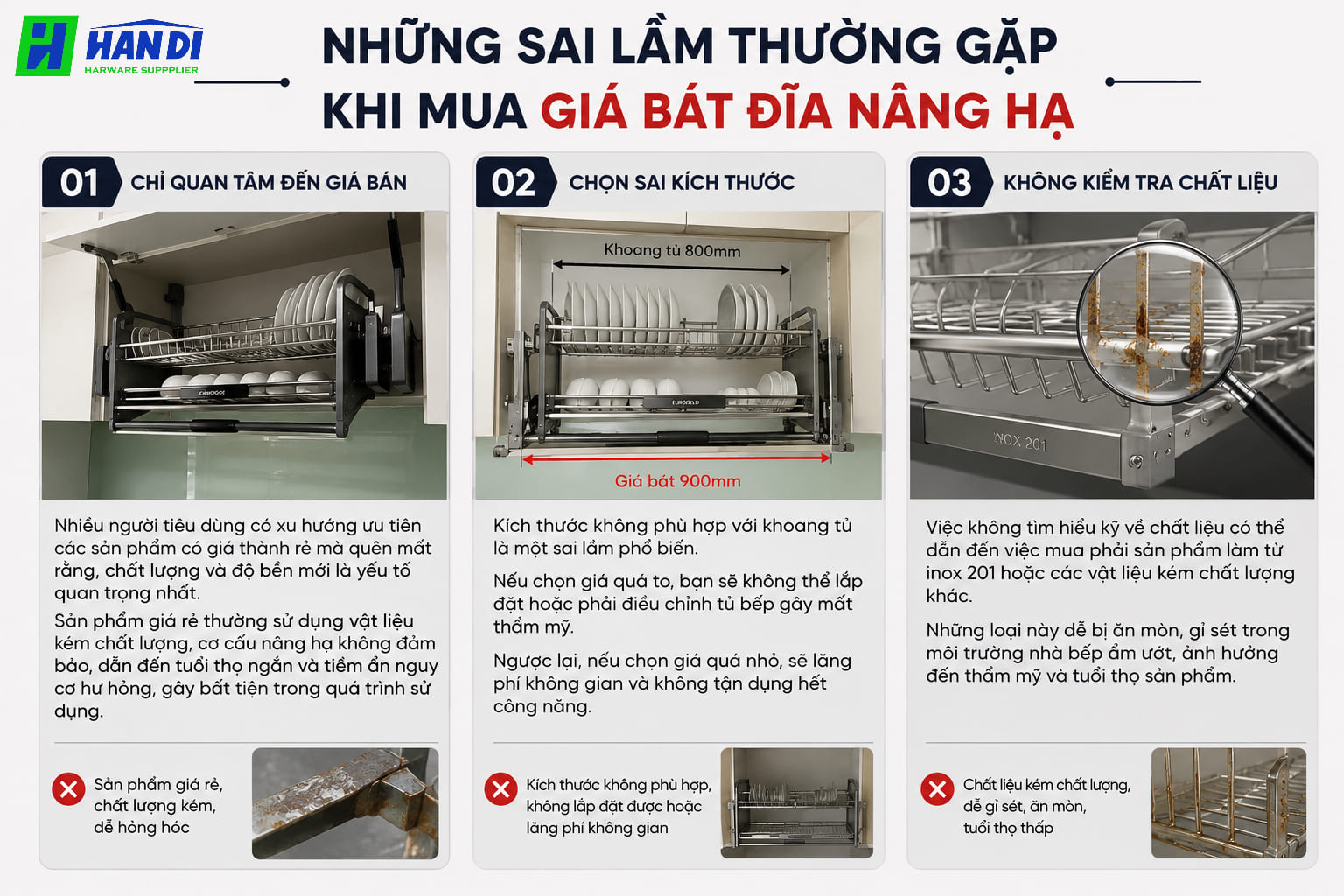 Những Sai Lầm Thường Gặp Khi Mua Giá Bát Đĩa Nâng Hạ