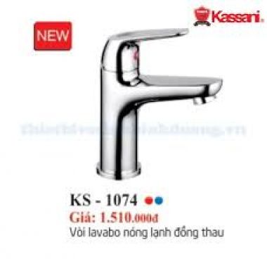 Vòi lavabo nóng lạnh đồng thau Kassani KS 1074