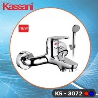 Vòi sen nón lạnh đồng thau sơn tĩnh điện Kassani KS 3072