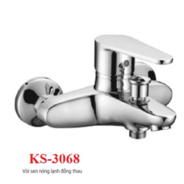 Vòi lavabo nóng lạnh đồng thau Kassani KS 3068