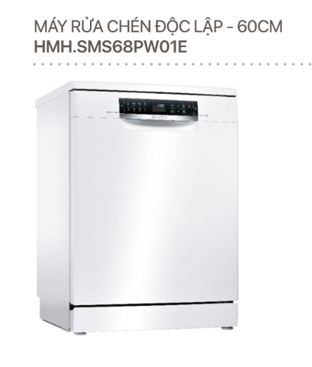 Máy rửa chén độc lập  HMH.SMS68PW01E -Serie 6
