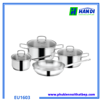 Bộ nồi inox SUS 304 7 món EUROSUN EU1603-Titanium