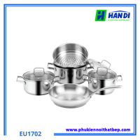 Bộ nồi inox SUS 304 8 món EUROSUN EU1702 Harmony