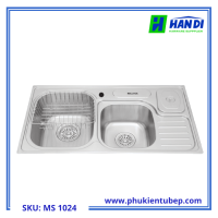 Chậu rửa chén 2 hố inox 304 MALLOCA MS 1024