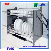 Giá bát đĩa nâng hạ 2 tầng nan Oval  EV9080, EV9090