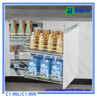 Kệ góc liên hoàn nan tròn inox SUS304 Grob C1.90L, C1.90R