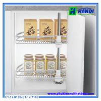 Kệ mâm xoay góc 180 nan dẹt inox SUS304 Grob C1.12.8180, 7180
