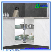 Kệ mâm xoay góc 270 nan tròn inox SUS304 Grob C1.8270, C1.7270