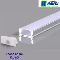 Thanh nhôm lắp nổi đèn led
