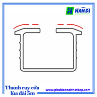 Thanh ray cửa lùa dài 3m