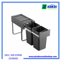 Thùng rác đôi gắn cánh kéo GRANDX XW.D30M, XW.D30MD