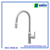 Vòi rửa chén nóng lạnh dây rút MALLOCA K046-SS