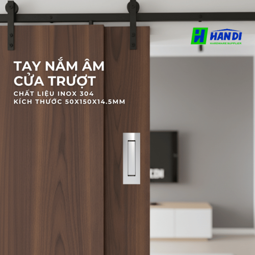 Tay nắm âm cửa IMUNDEX 709.18.170, Trượt hình chữ nhật.