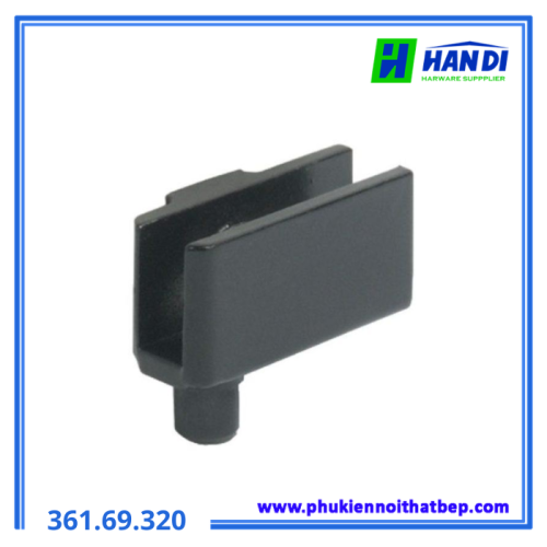 Bản lề kính 34x16mm đen HAFELE 361.69.320
