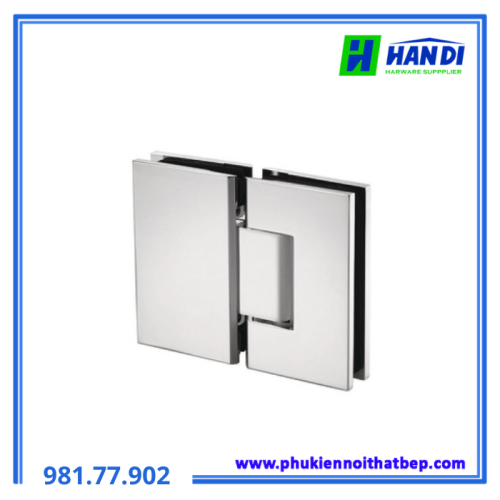 Bản lề kính - kinh 180 độ đồng crom bóng HAFELE 981.77.902